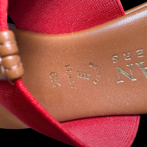 Italian Shoemakers Red Slide Sandals – Size 6.5 - Picture 2 of 3